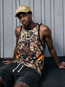 Sport MetroGents Men's All-Over Print Casual Versatile Daily Travel Sports Tank Top, Gym - Multicolor - View 2