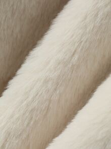 FRIFUL Women's Solid Color Long Sleeve Zipper Front Casual Faux Fur Jacket - Apricot - View 10