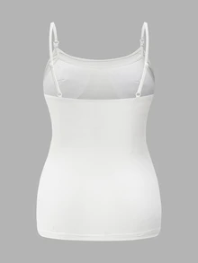 Modmama 孕妇吊带背心，内置胸罩杯，哺乳背心，白色 - 白色 - 查看 8
