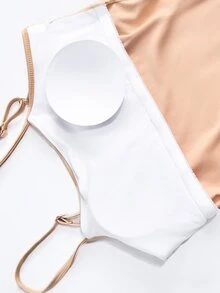 Eassivo Eassivo Women's Apricot Shapewear Unitard For Summer,Athleisure & Pilates,Open Back Spaghetti Strap Bodysuit,Tummy Control,-Lifting,4-Way Stretch Contour - Apricot - View 9