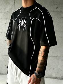 GymRaken Men's Spider Pattern Casual Daily Travel Sports T-Shirt, Gym - Multicolor - View 3