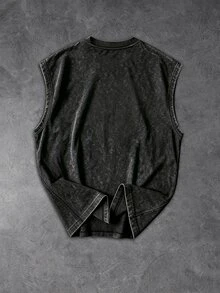Sport MetroGents Men's Spider Print Daily Fitness Sports Tank Top, Gym - Black - View 2