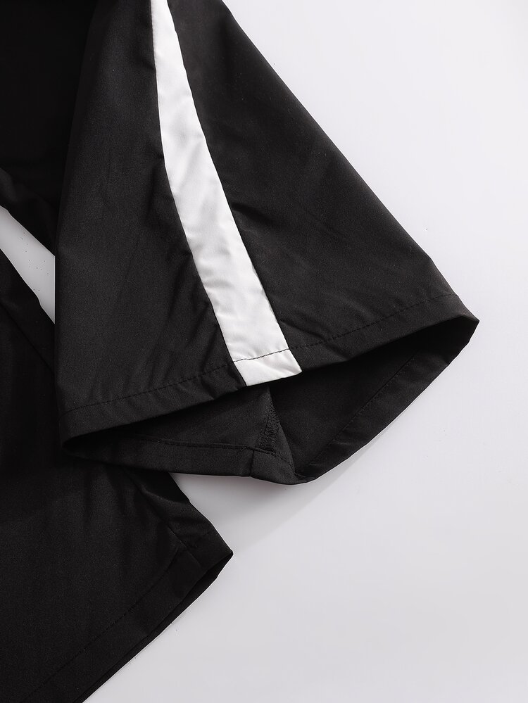 SHEIN Pantalones largos casuales y versátiles de uso diario con cintura con cordón para niña preadolescente - Negro - Añade 9