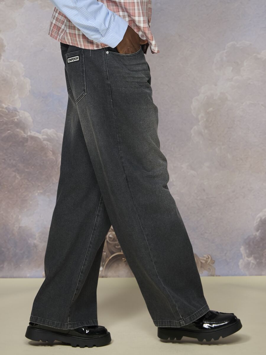 Emperor Men's Casual Daily Wear Denim Jeans With Pockets - Black - View 1