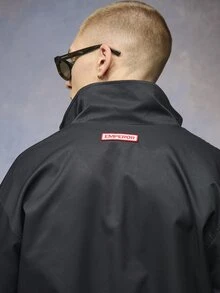 Emperor Jaket Olahraga Denim Longgar Warna Hitam untuk Pria - Hitam - View 5