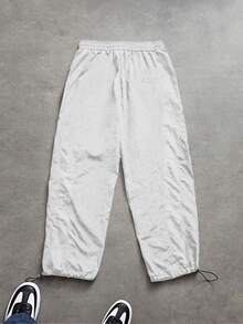 Sport MetroGents Men's Casual Contrast Trim Drawstring Sweatpants, Gym - White - View 2