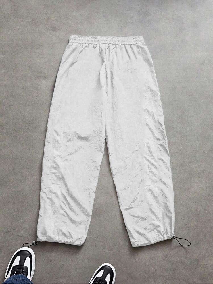 Sport MetroGents Men's Casual Contrast Trim Drawstring Sweatpants, Gym - White - View 2