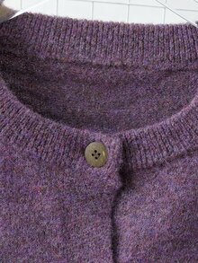 GlowEve CURVE Plus Size Women's Solid Color Casual Versatile Daily Cardigan - Purple - View 3