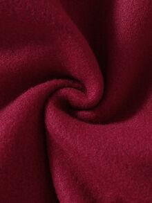 SHEIN Tween Girls Fleece Autumn Clothes Long Sleeve Solid Color 1/4 Zip Placket Loose Sweatshirt Warm Casual Basic Outfit Comfortable School Burgundy Red - Burgundy - View 5