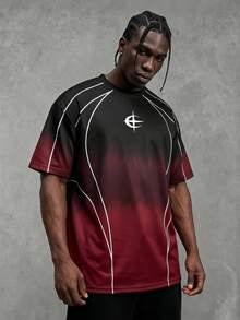 Sport MetroGents Men's Crew Neck Gradient Color Casual Daily Travel Sports T-Shirt, Gym - Multicolor - View 1