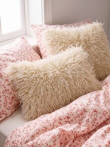 Faux Wool Decorative Pillow Case, Solid Color For Living Room And Bedroom,Fall Decor,Autumn Decor,Room Decor - Khaki - View 2