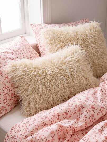 Faux Wool Decorative Pillow Case, Solid Color For Living Room And Bedroom,Fall Decor,Autumn Decor,Room Decor