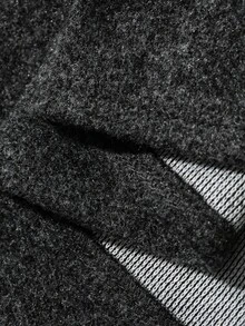 FRIFUL Women's Solid Color Zipper Casual Versatile Wool Blend Jacket - Grey - View 10