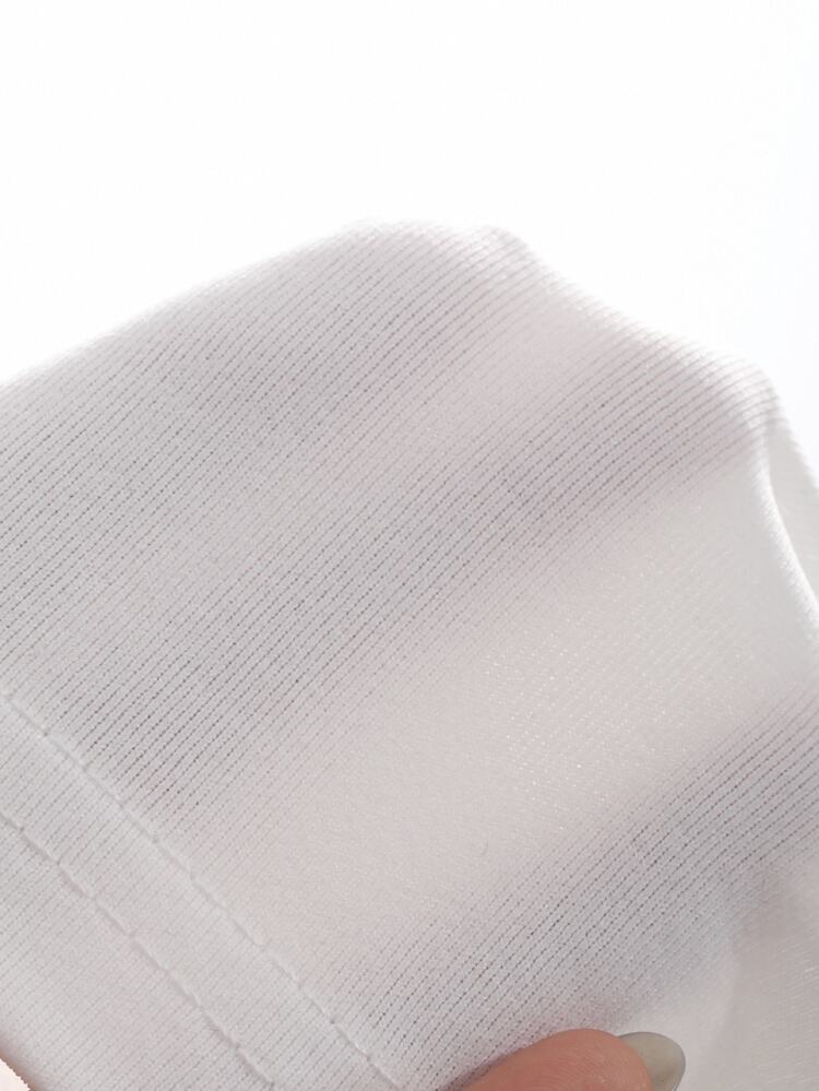 DAZY Women's Pure Cotton Solid Color Fitted Bodycon T-Shirt - White - View 4