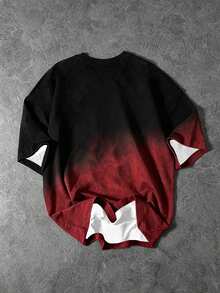 Sport MetroGents Men's Barbell Print Colorblock Casual Daily Outdoor Sports T-Shirt, Gym - Multicolor - View 2