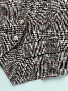 Auvina Women's V-Neck Button Decor Plaid Long Sleeve Blouse + Skirt Two Pieces Set Fall - Multicolor - View 8