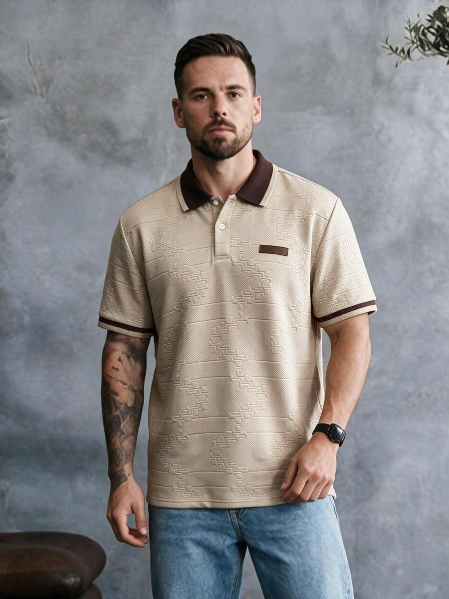 EGENSIO Men's Business Casual Daily Commute Knit Jacquard Solid Color ...