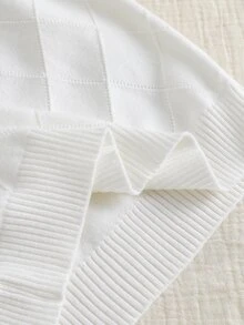 Tween女孩針織毛衣套裝 白色圓領長袖套頭上衣，手工蝴蝶結裝飾，耐穿百搭，搭配百褶裙，寬鬆簡約優雅，柔軟舒適，適合日常穿著、外出與假期穿搭，秋冬款 - 白色 - 查看 5