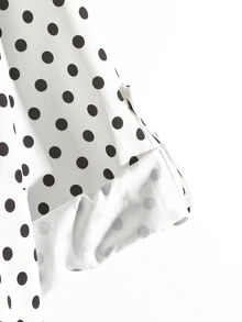 SHEIN Clasi Plus Size Autumn/Winter Lapel White Print Pocket Jacket Office Formal Evening Business Casual Elegant Women Chic Unique - Black and White - View 3