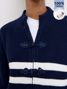 Maija Women's Colorblock Casual Versatile Daily Wear Knit Top - Navy Blue - View 5