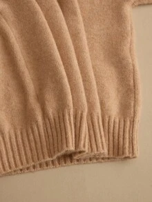 MOTF PREMIUM WOOL FLOWER DECOR DROP SHOULDER SWEATER - Baby Pink - View 8