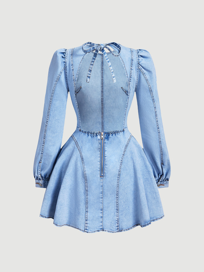 Sweetra Elegant Casual Denim Dress For Women