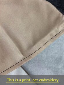 SHEIN Women's Summer Fashion Colorblock Patchwork Sleeveless Mini Dress Club Night Out Beige Sexy - Camel - View 4