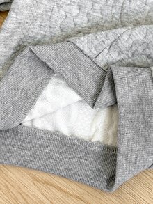 男嬰圓領長袖秋季運動上衣，黑色正面圖案，舒適針織面料，休閒度假通勤風，適合學校、四季穿著、萬聖節、聖誕節 - 灰色 - 查看 10