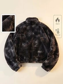 ROMWE MEN Men's Distressed Texture Streetwear American Style Jacket & Coat, Unisex Autumn/Winter - Multicolor - View 2