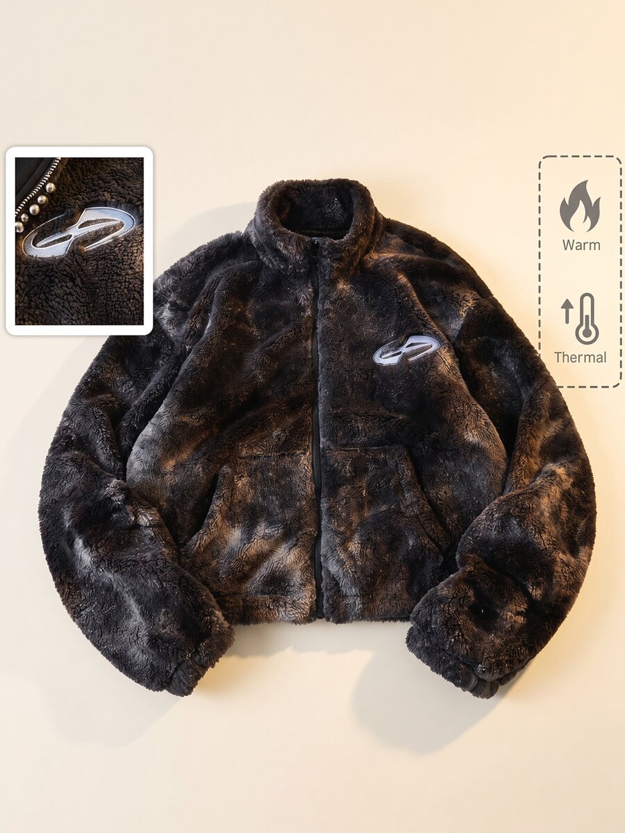 ROMWE MEN Men's Distressed Texture Streetwear American Style Jacket & Coat, Unisex Autumn/Winter - Multicolor - View 1