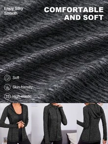 Eassivo Eassivo Jaket Olahraga Zip - Dark Grey - View 3