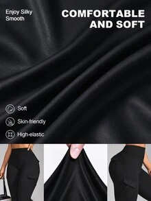 Eassivo Eassivo Casual Versatile Solid Color Slim Fit Cargo Sports Pants - Black - View 3