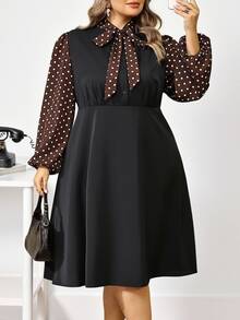 SHEIN CURVE+ Plus Size Solid Color Diamond Pattern Hooded Far Infrared Padded Coat, Christmas - Black - View 4