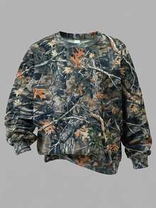 Sudadera holgada de unicolor casual para niños preadolescentes, otoño - Multicolor - Ver 3