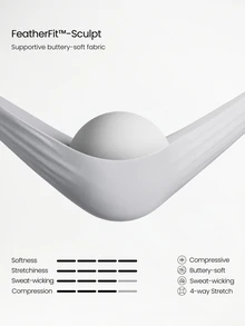 GLOWMODE FeatherFit™-Sujetador deportivo con copas incorporadas, cuello en V, espalda descubierta y ajustable, de impacto medio, para correr, trotar, entrenar y hacer ejercicio en el gimnasio - Blanco - Ver 5