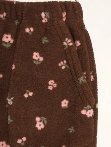 SHEIN Tween Girl Bowknot Long Sweatpants Tween Girl Home & Outing Daily Casual Elegant All Season - Khaki - View 7