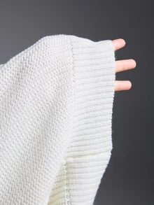 TaskSense Asymmetric Neck Chunky Knit Sweater Women Loose Slouchy Long Sleeve Autumn/Winter Top - Apricot - View 9