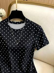 Resyla Women Outfits, Women Top,Trending Now, Fashion Tops,Elegant Women's T-Shirt,Elegant Women's T-Shirt,Lace Top - Multicolor - View 4