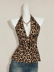 SHEIN ICON 萬聖節女性掛脖露背黑色娃娃裝背心 - 彩色 - 查看 5