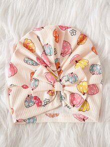 SHEIN 新生女嬰萬聖節彩色南瓜印花蝴蝶結針織帽連身衣，可愛秋季針織羅紋荷葉邊連身衣，適合家庭穿搭、萬聖節派對、新生兒攝影，氛圍感十足 - 橘色 - 查看 8
