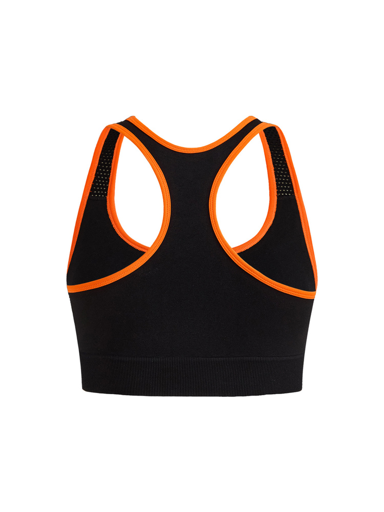 SHEIN Cheerettes Women's Colorblock Casual Daily Sports Bra - Black - View 6