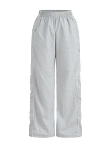 SHEIN Cheerettes 女款彈性腰休閒百搭日常旅行運動長褲 - 灰色 - 查看 3