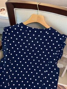 GlowEve CURVE Plus Size V-Neck Casual Dress, Elegant & Versatile For Daily, Vacation, Wedding, Party, Slimming & Flattering - Navy Blue - View 6