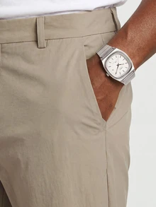 TekDrob Water Repellent & UV Protection Pants With Straight Fit And SmartPhone Pocket - Khaki - View 5