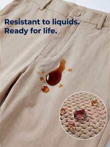 TekDrob Water Repellent & UV Protection Pants With Straight Fit And SmartPhone Pocket - Khaki - View 7