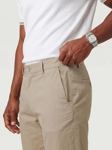 TekDrob Water Repellent & UV Protection Pants With Straight Fit And SmartPhone Pocket - Khaki - View 4