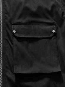 AXEPEAK Men's Autumn Fashion Versatile Jacket - Black - View 4