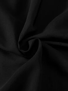Rometta Plus Size Women's Chiffon Solid A-Line Skirt Fall Cloth For Women - Black - View 10