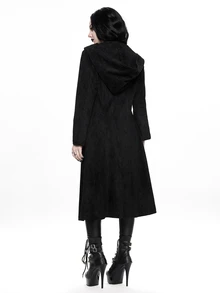 ROMWE Women's Regular Goth Wide Brim Cloak Long Coat With Button Closure, Mysterious Magic Style - Black - View 5