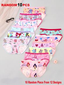 SHEIN Girls' Cartoon Rabbit Pattern Triangle Panties Young Girl' Underwear First Birthday Baby Pink White Baby Blue Orange Blue Baby Winter - Multicolor - View 1